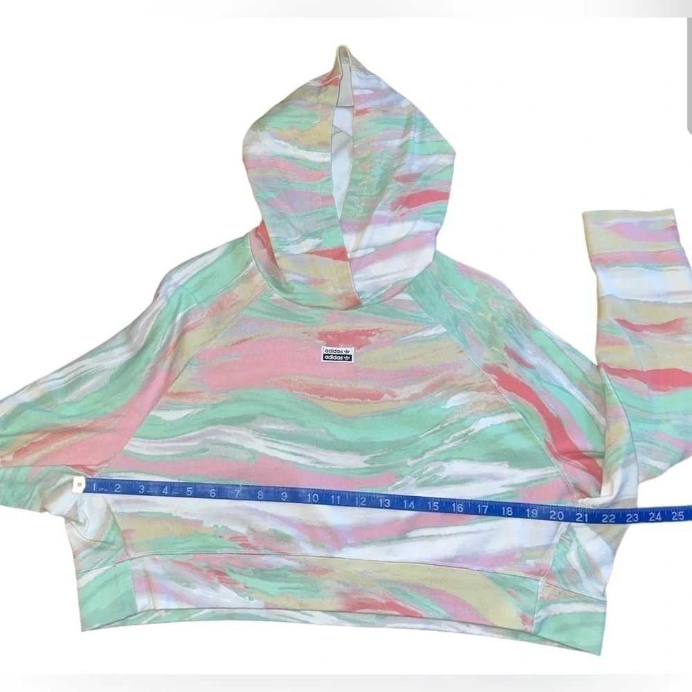 Adidas Pastel marble crop hoodie - Picture 7 of 8